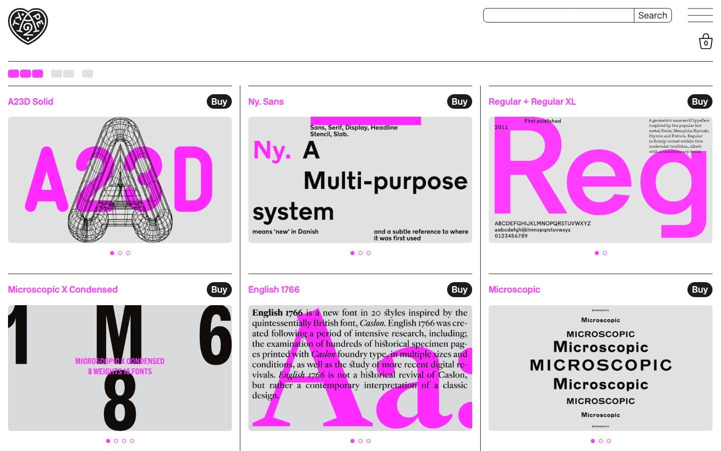 A2-Type website screenshot