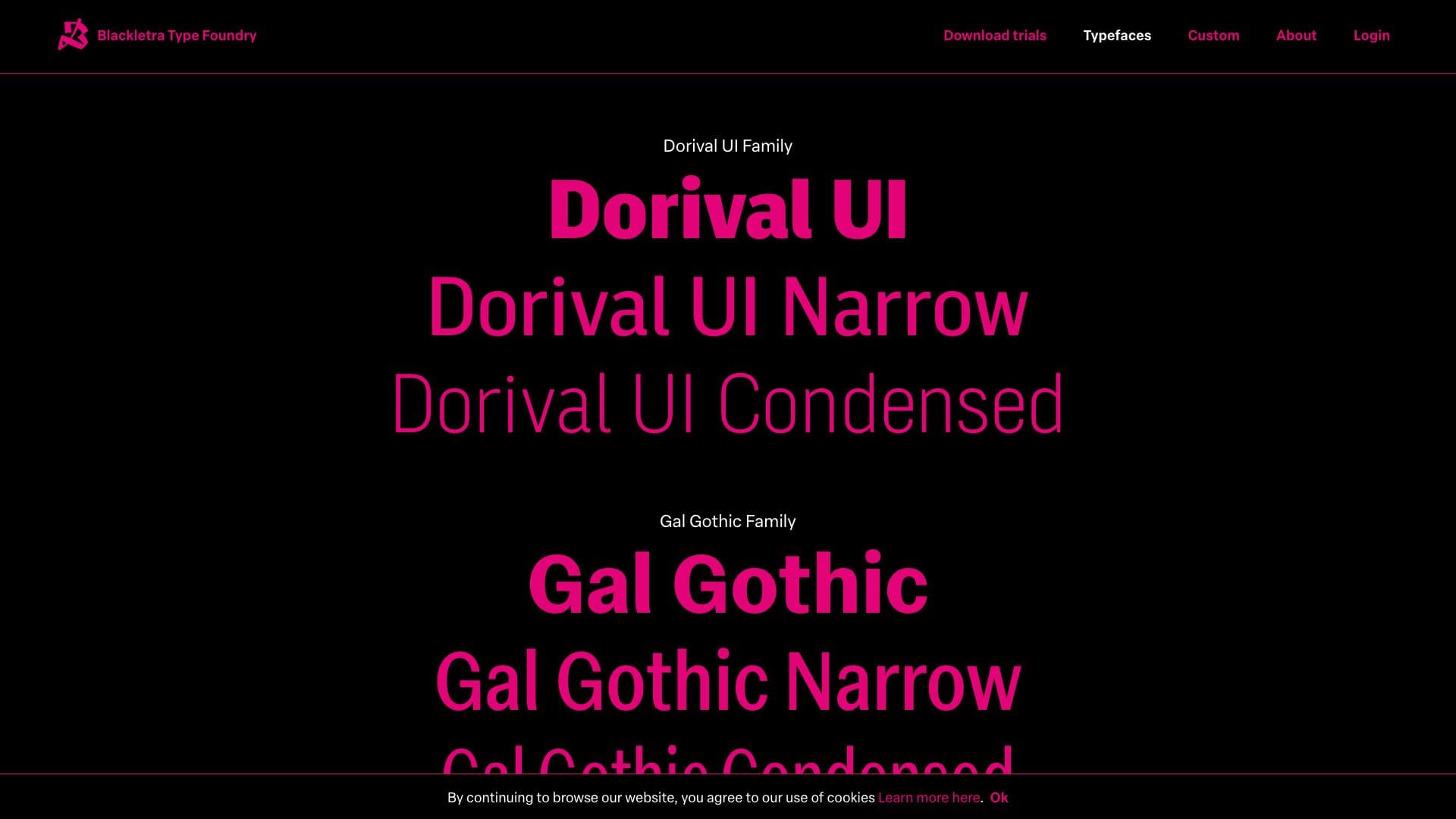 Blackletra website screenshot