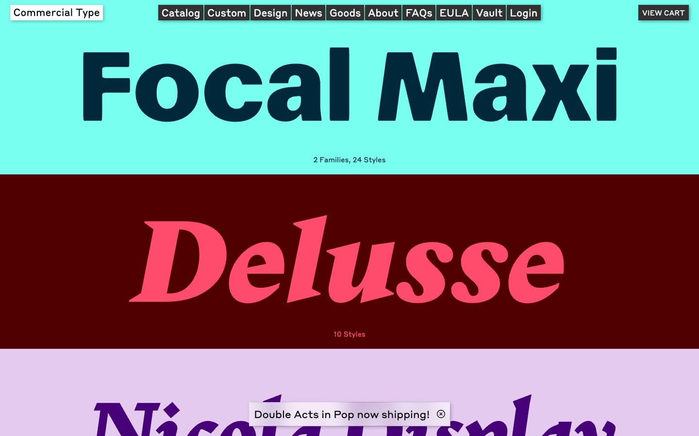 Commercial Type website screenshot