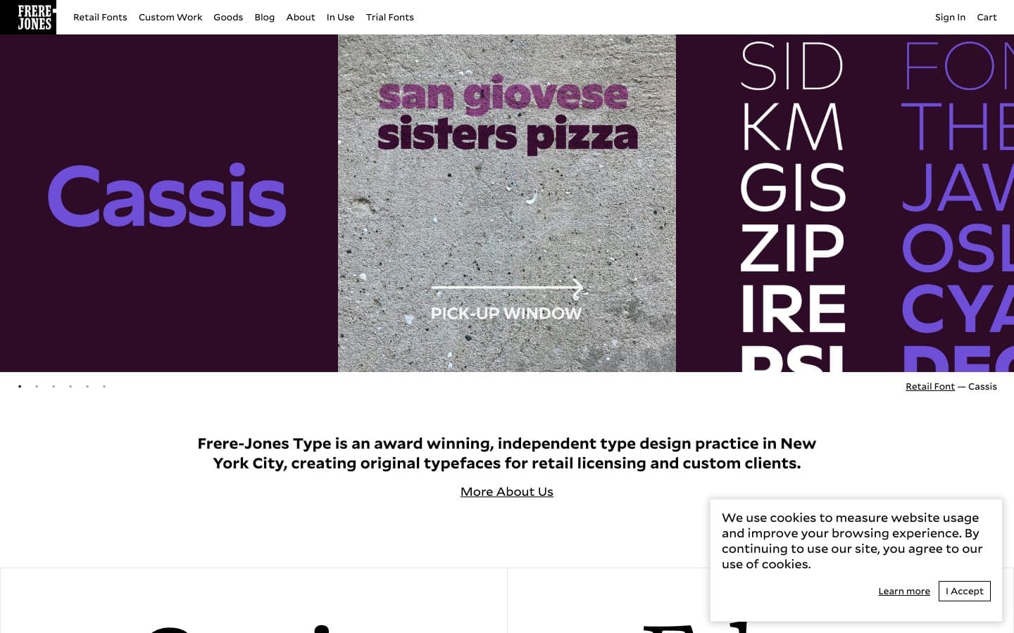 Frere-Jones Type website screenshot