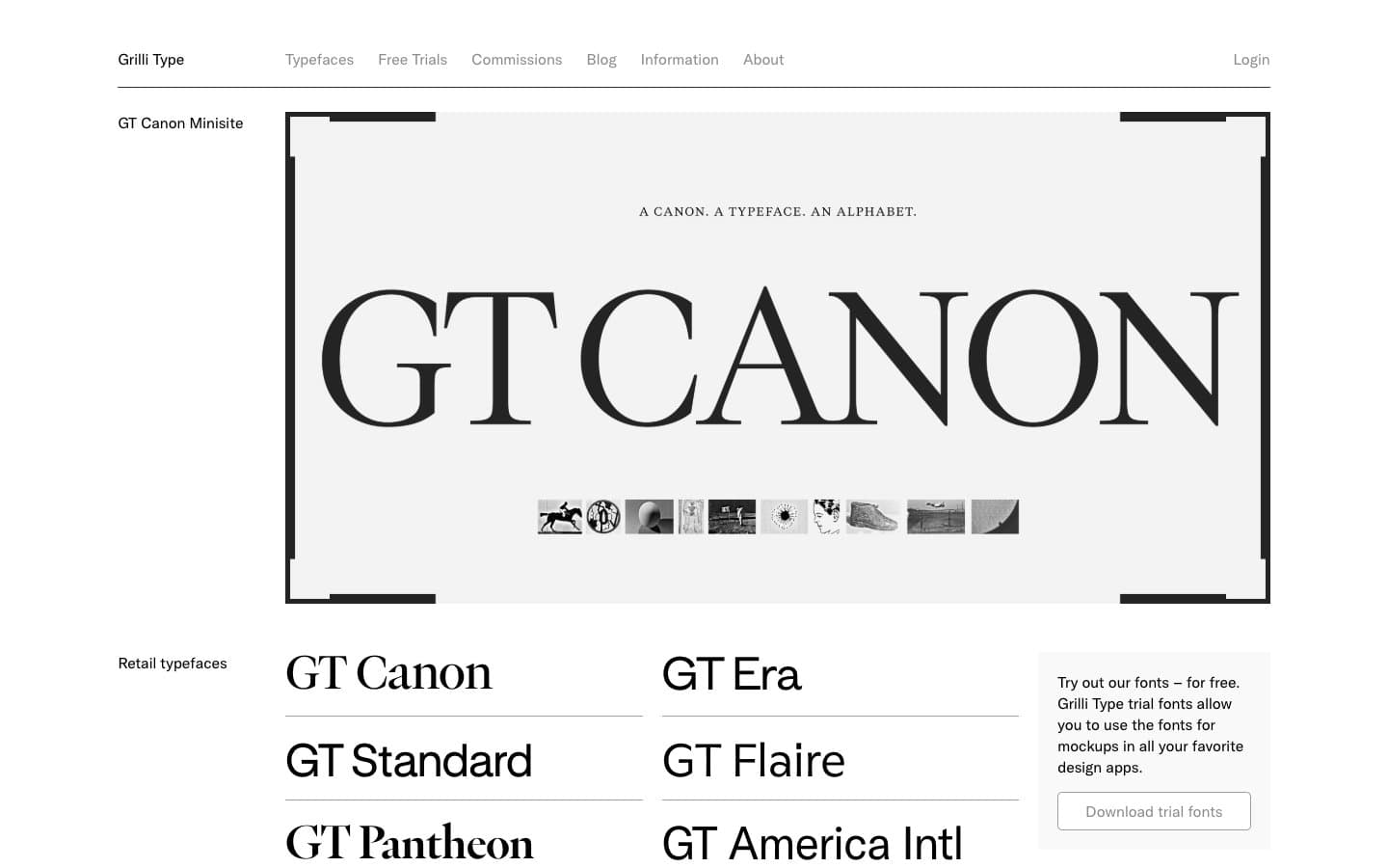 Grilli Type website screenshot