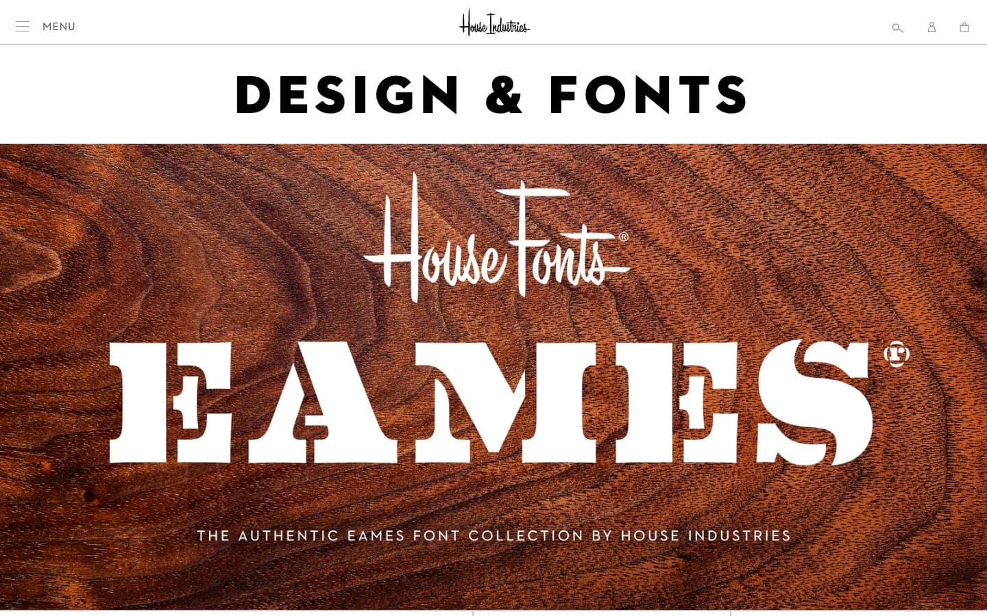 House Industries website screenshot