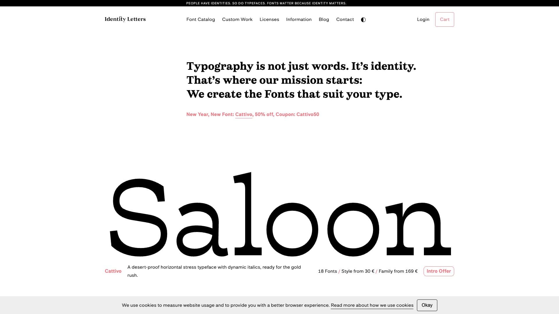 Identity Letters website screenshot