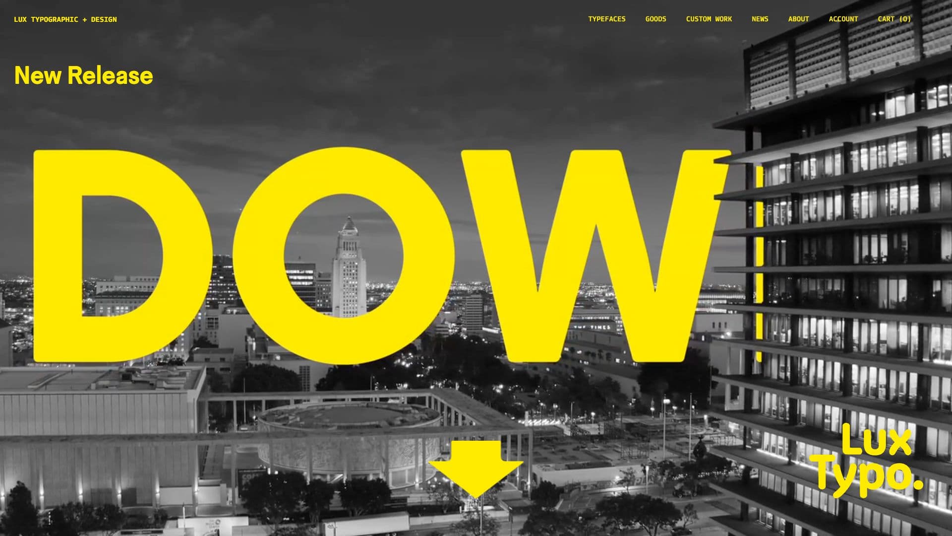 LuxTypo website screenshot