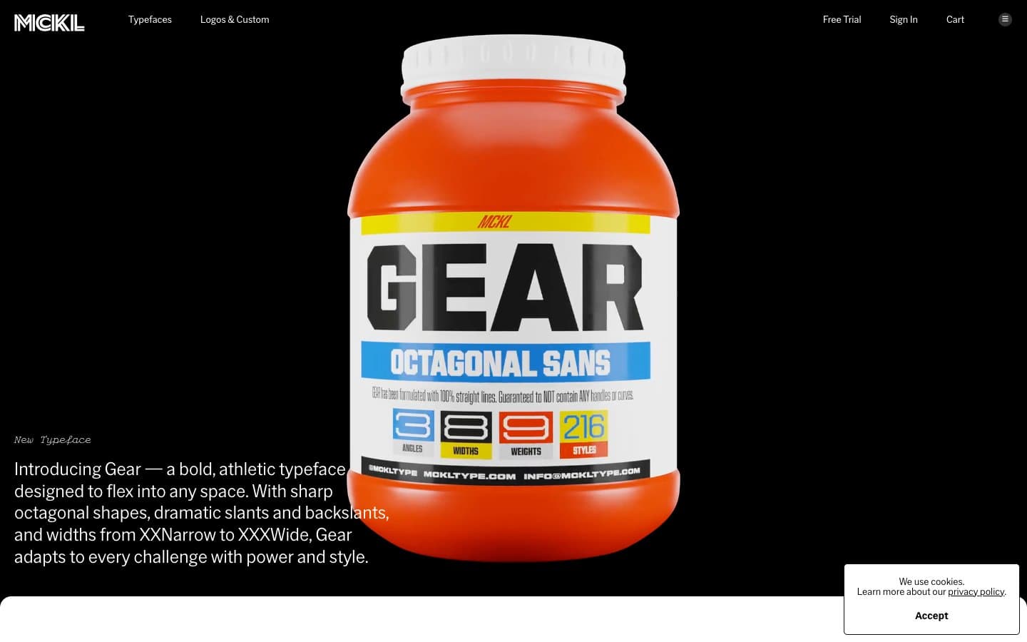 MCKL Type website screenshot