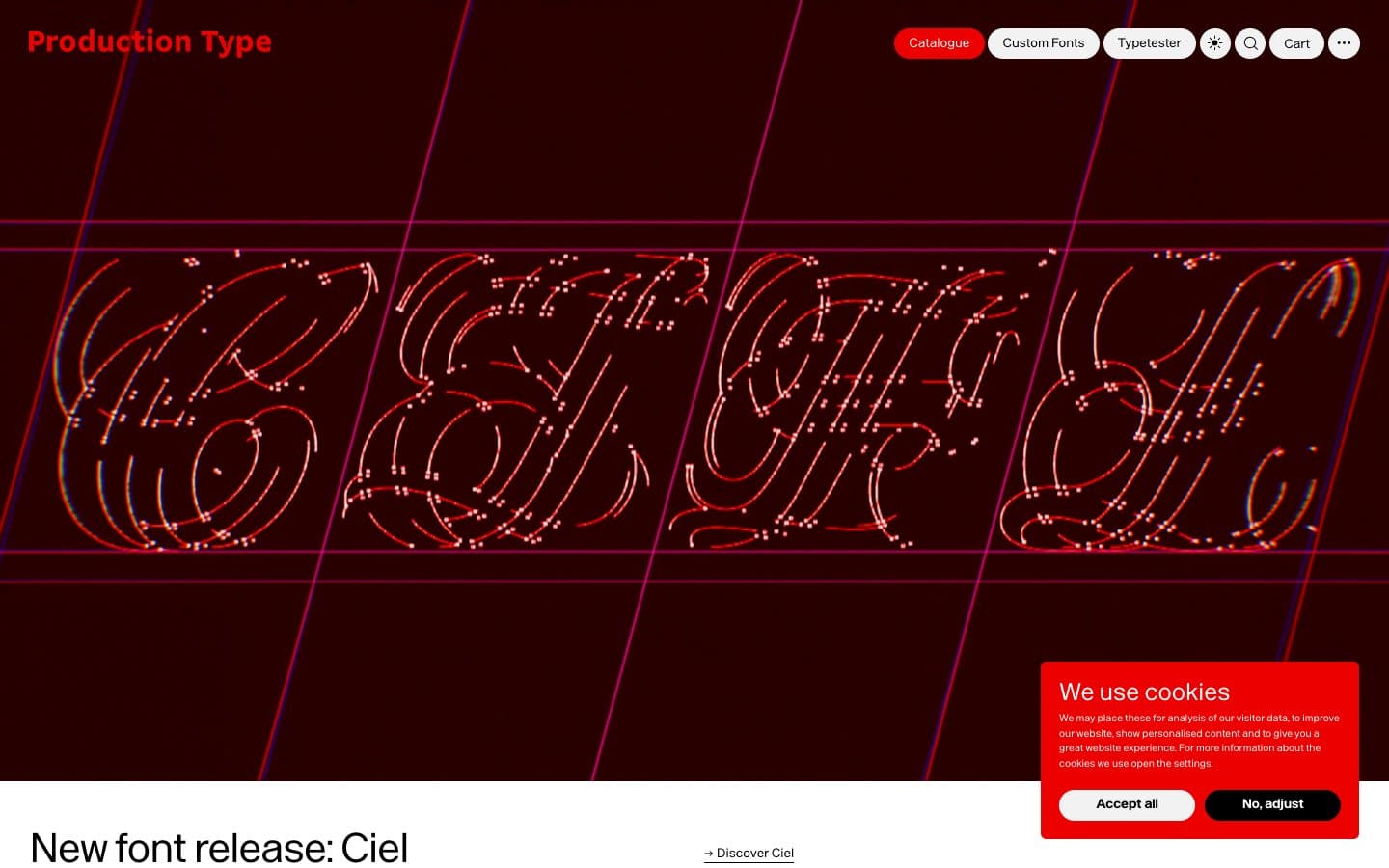 Production Type website screenshot