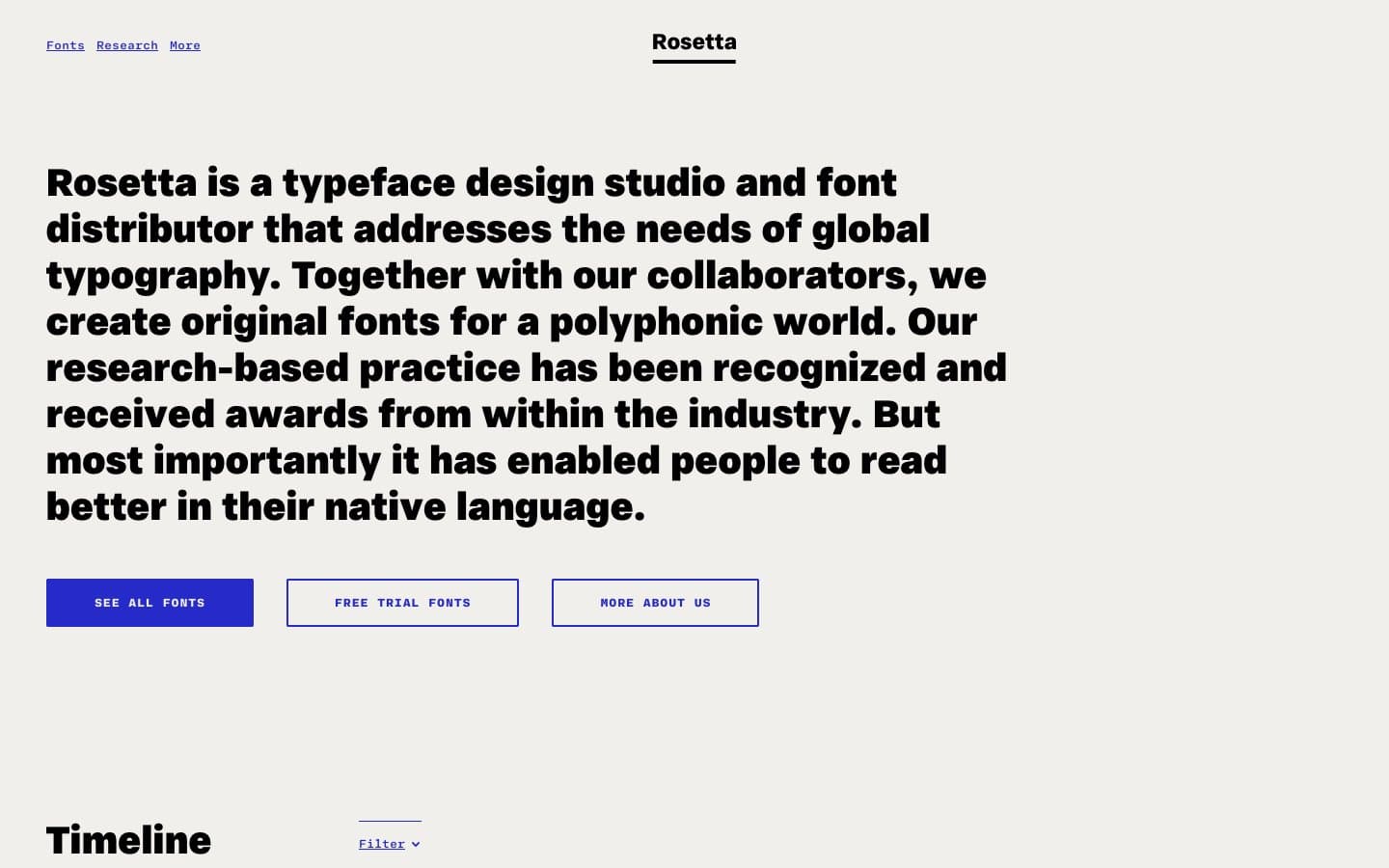 Rosetta Type website screenshot
