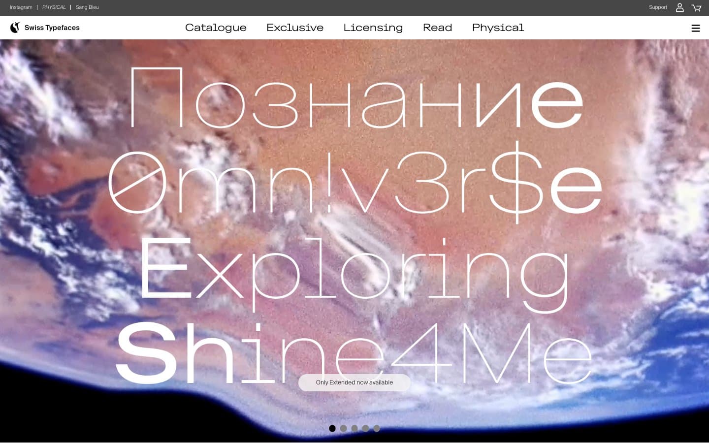 Swiss Typefaces website screenshot