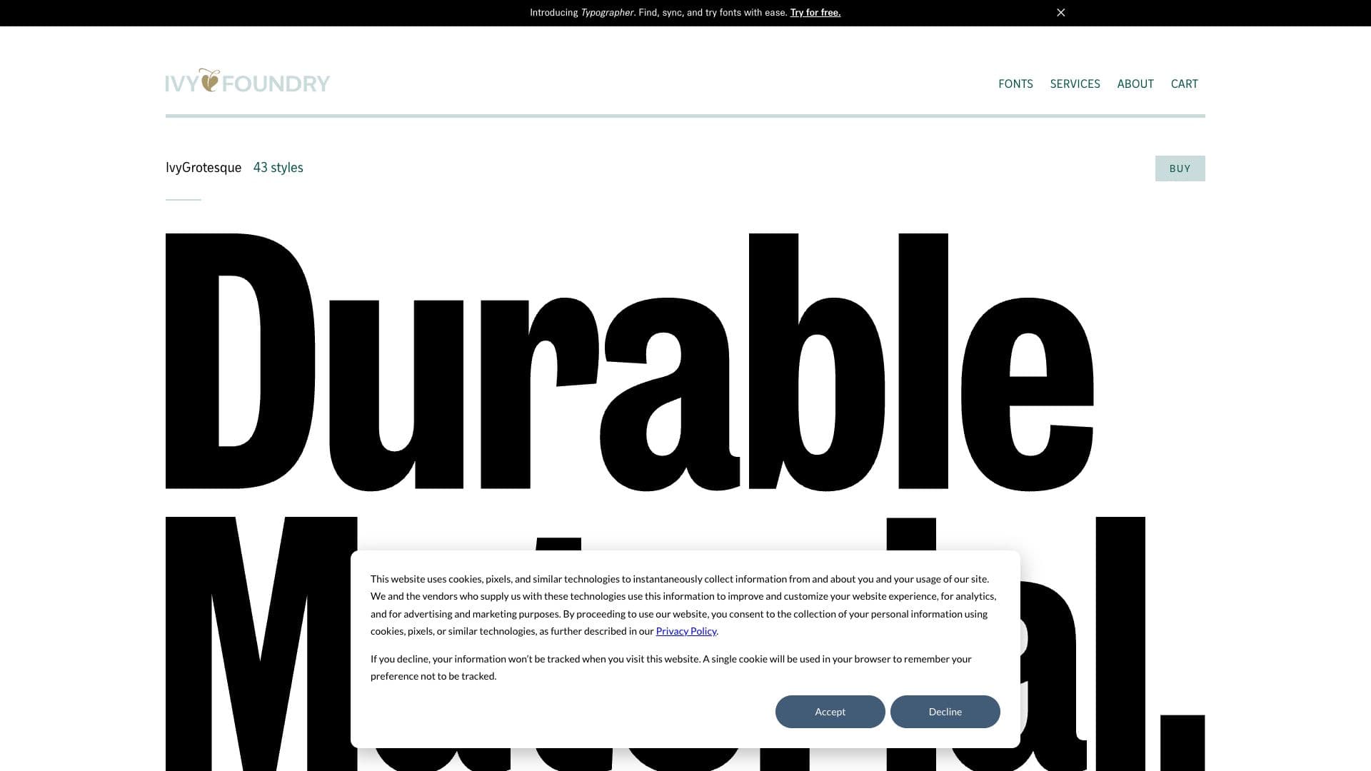 The Ivy Foundry website screenshot